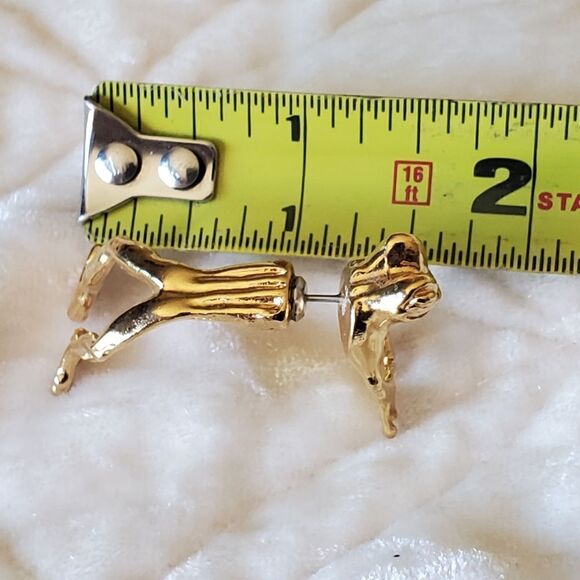 Vintage Women's Gold Tone Frog Earring  One Side Only Wimsical - Picture 5 of 8